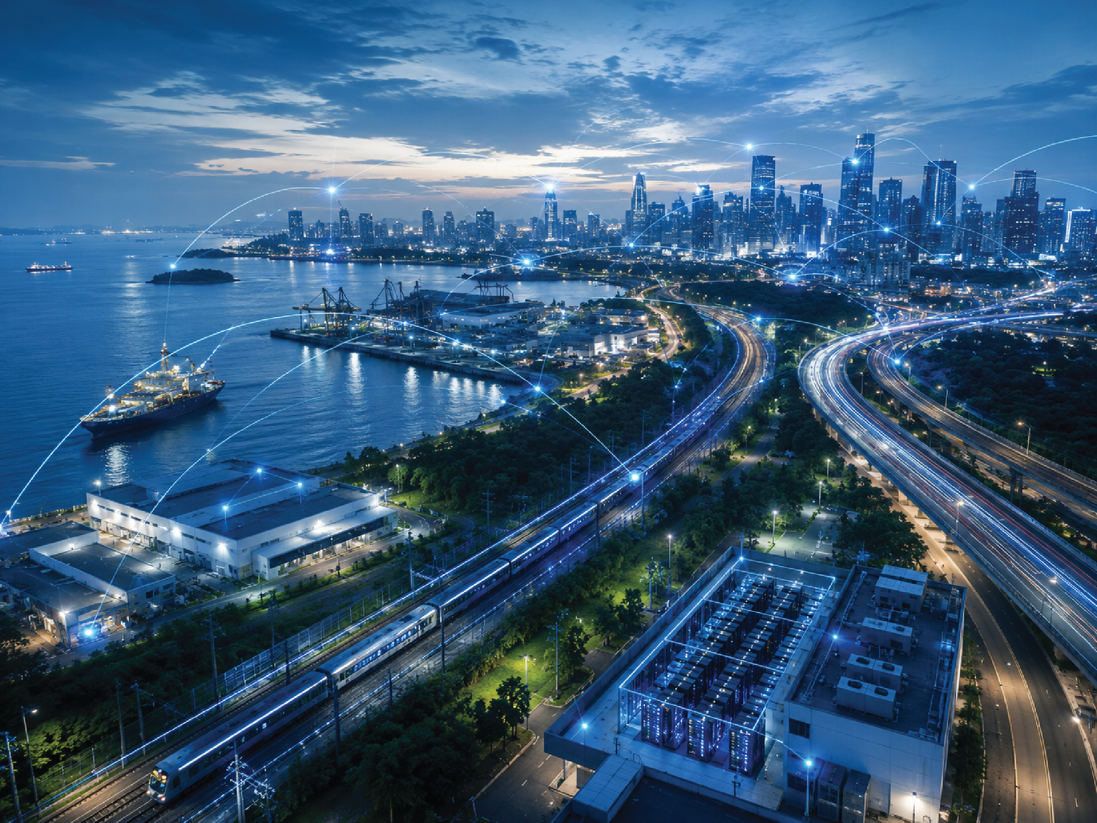 Indonesia's digital connectivity infrastructure at night